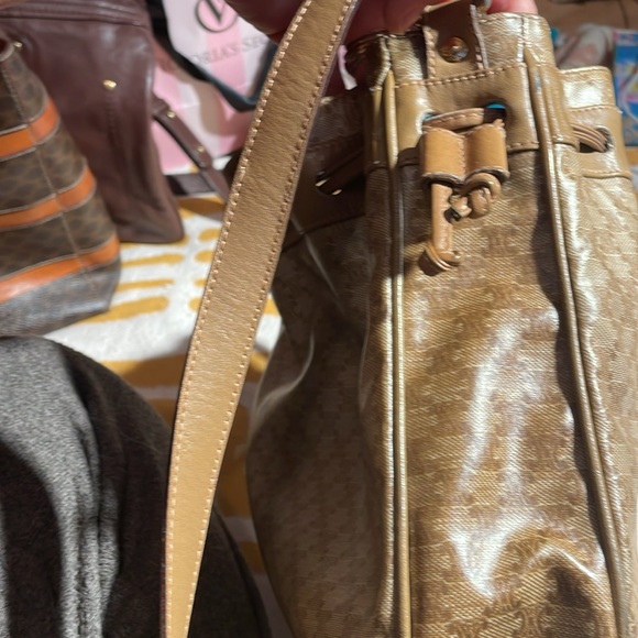 Vintage Celine Drawstring Tan Macadam . Good used condition. - Picture 5 of 6